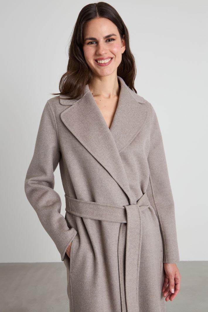 Wool coat with belt Intrend - 4