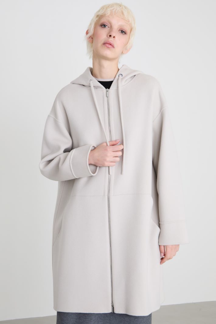 Wool coat with hood Intrend - 4