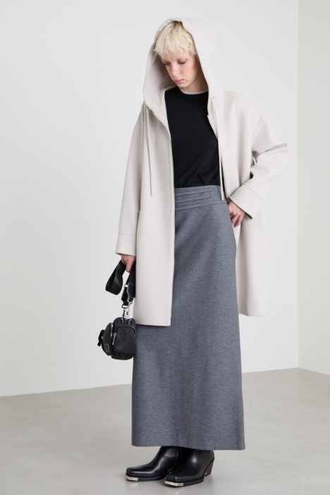 Wool coat with hood Intrend