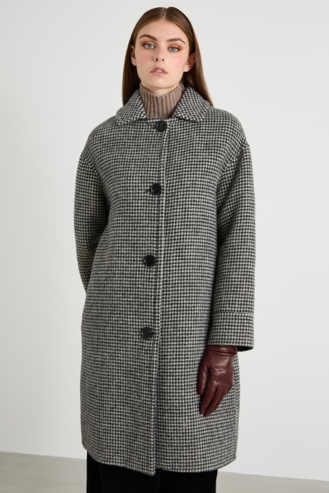 Cappotto dritto tinto filo