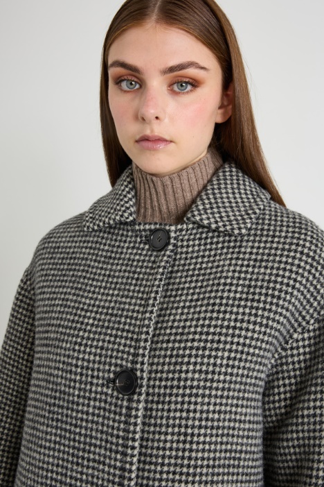 Cappotto dritto tinto filo