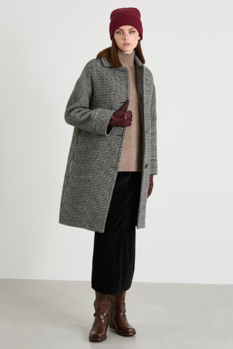 Cappotto dritto tinto filo Intrend