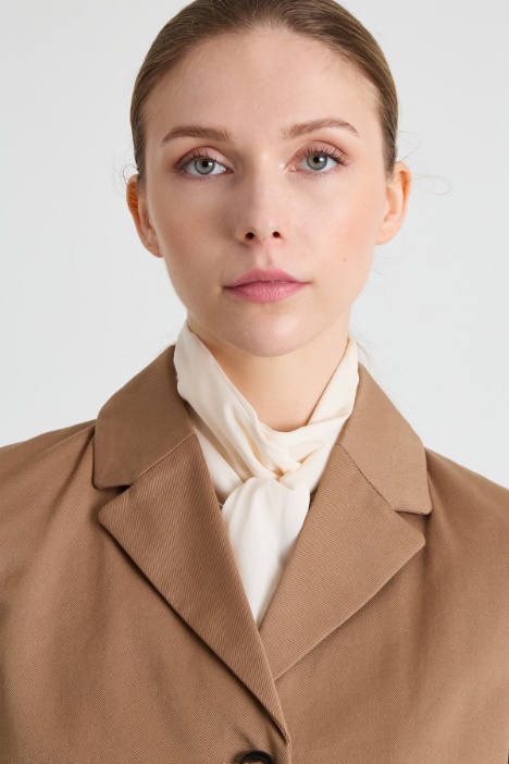 Blazer in gabardina di cotone