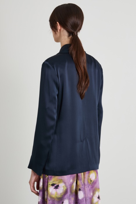 Blazer monopetto in raso