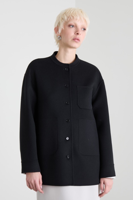 Cappotto corto in doppio di lana