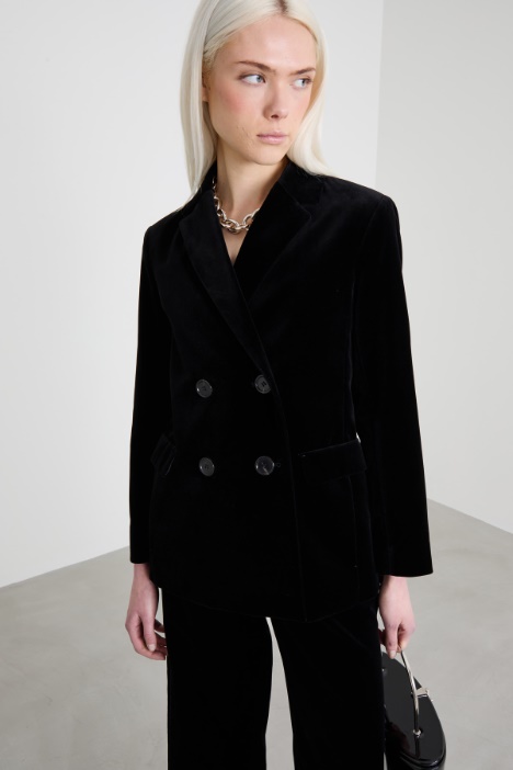 Double-breasted velvet jacket Intrend