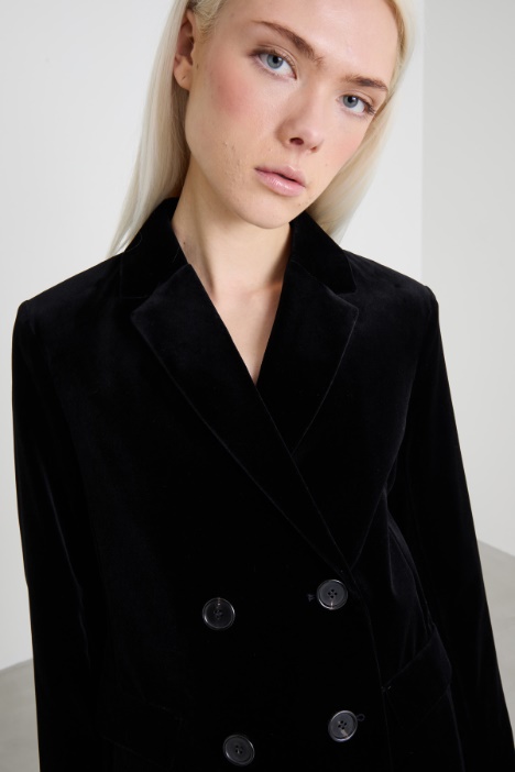 Blazer doppiopetto in velluto