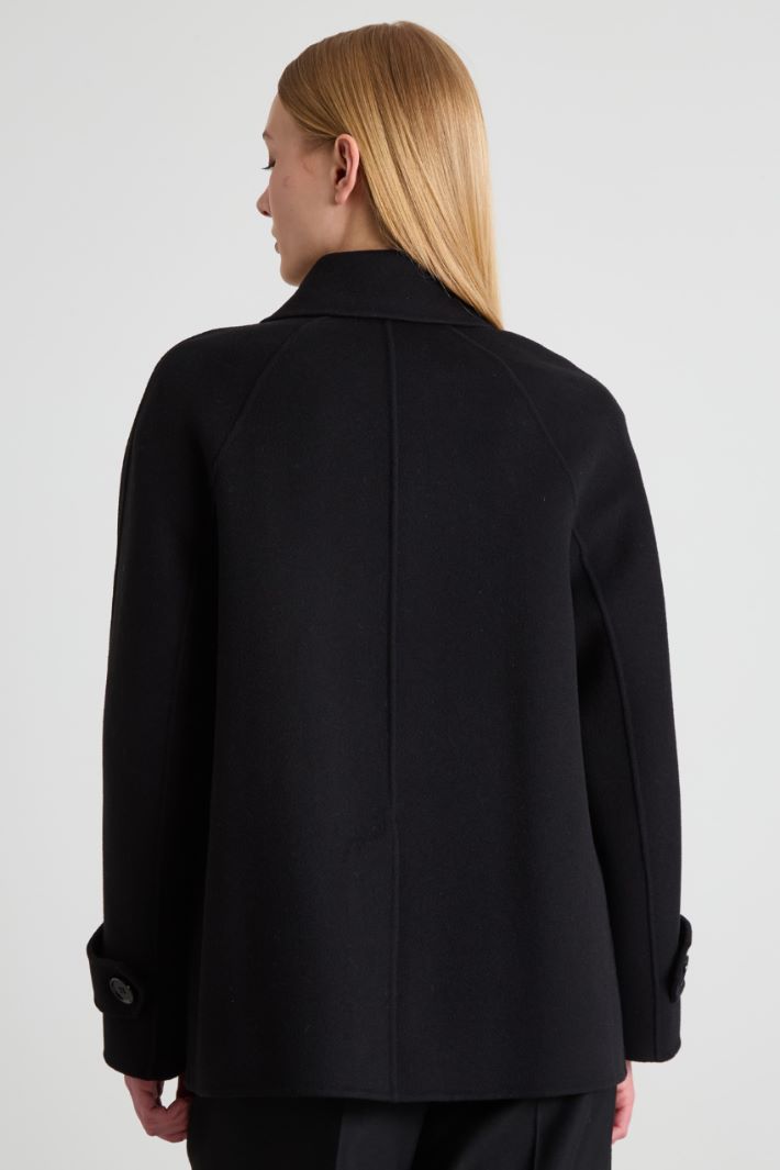 Wool pea coat with belt Intrend - 3