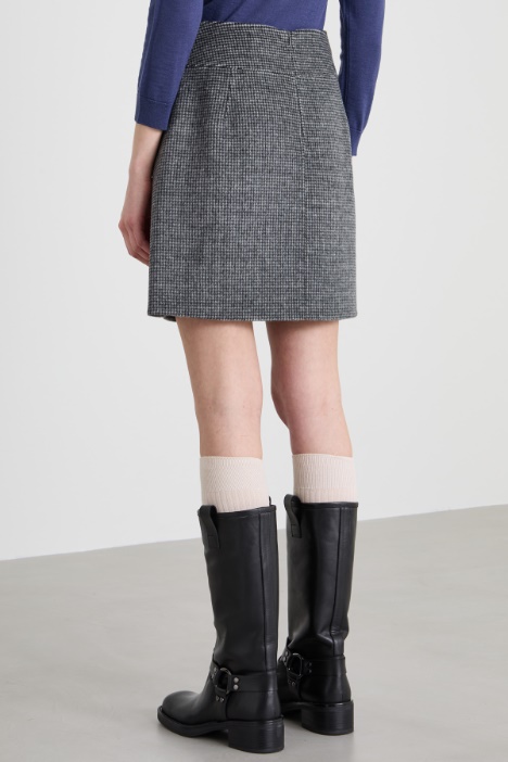 Gonna corta in lana e mohair