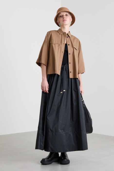 Asymmetric poplin shirt Intrend