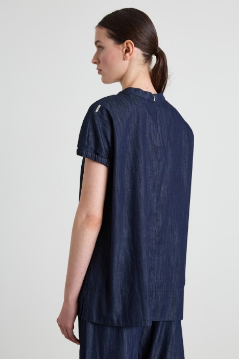 Top in denim leggero