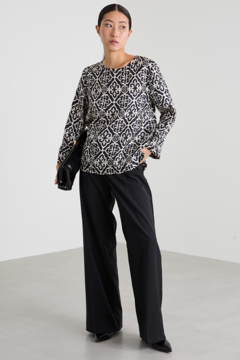 Blusa in twill stampato Intrend