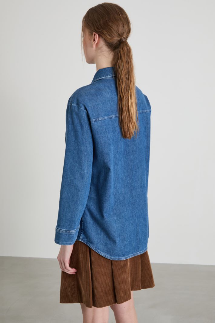 Stretch denim shirt Intrend - 2