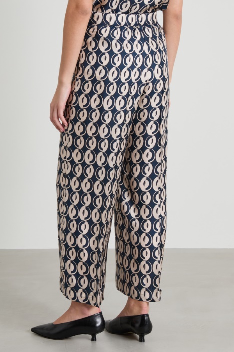 Printed twill trousers Intrend - 2