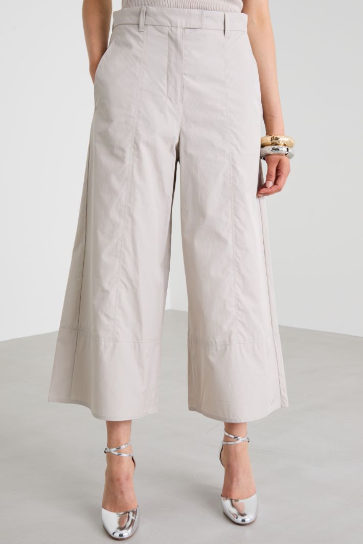 Wide-leg poplin trousers Intrend - 2