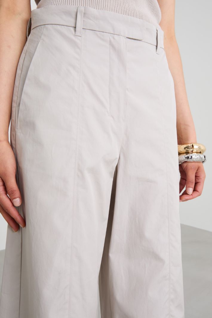 Wide-leg poplin trousers Intrend - 4