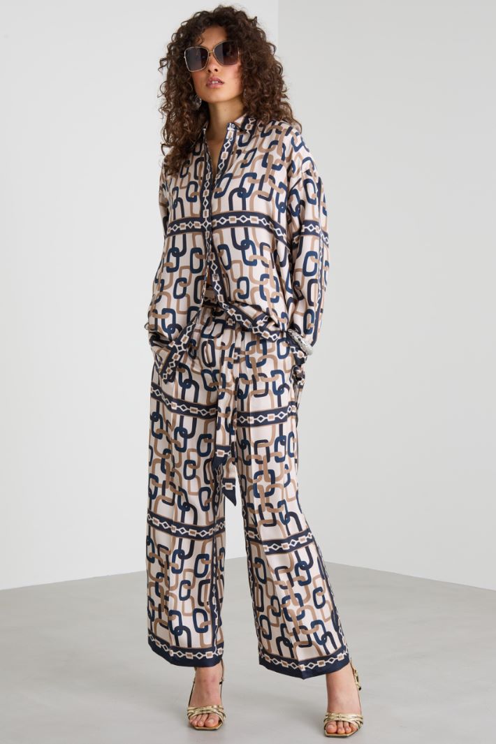 Silk twill trousers Intrend
