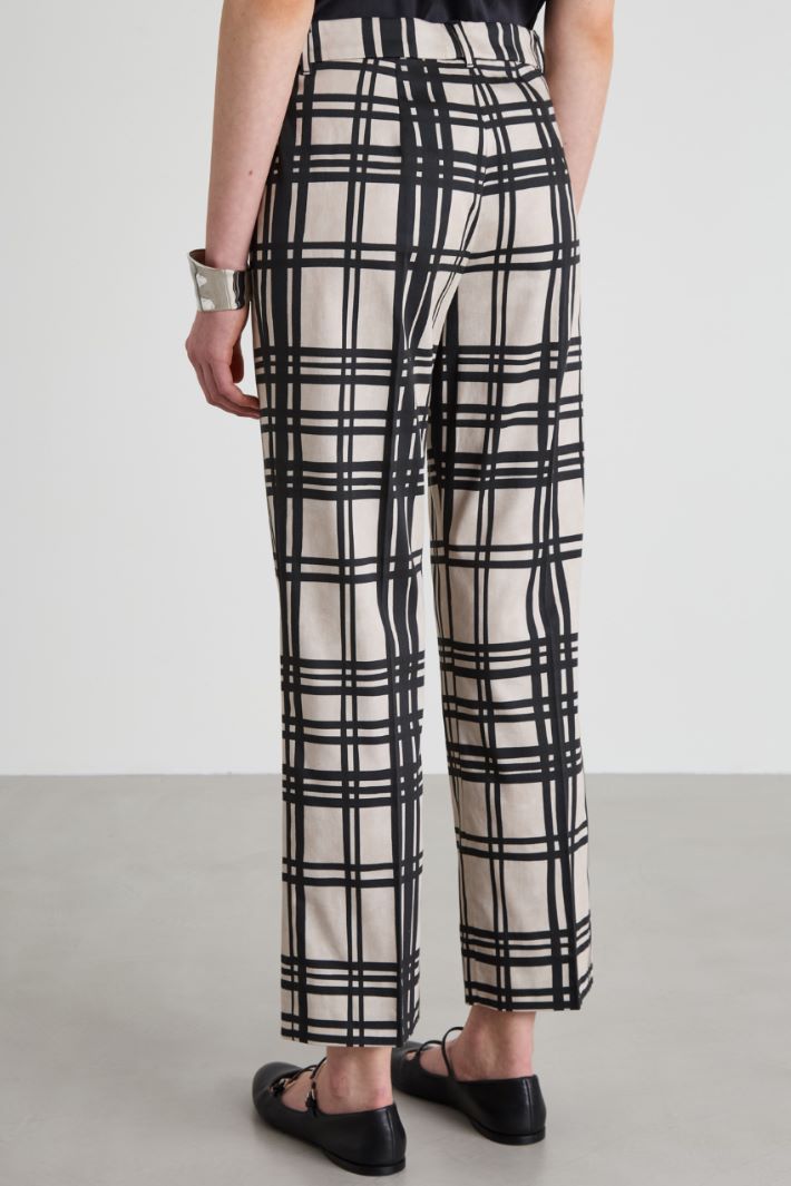 Pantaloni in cotone stampati Intrend - 3