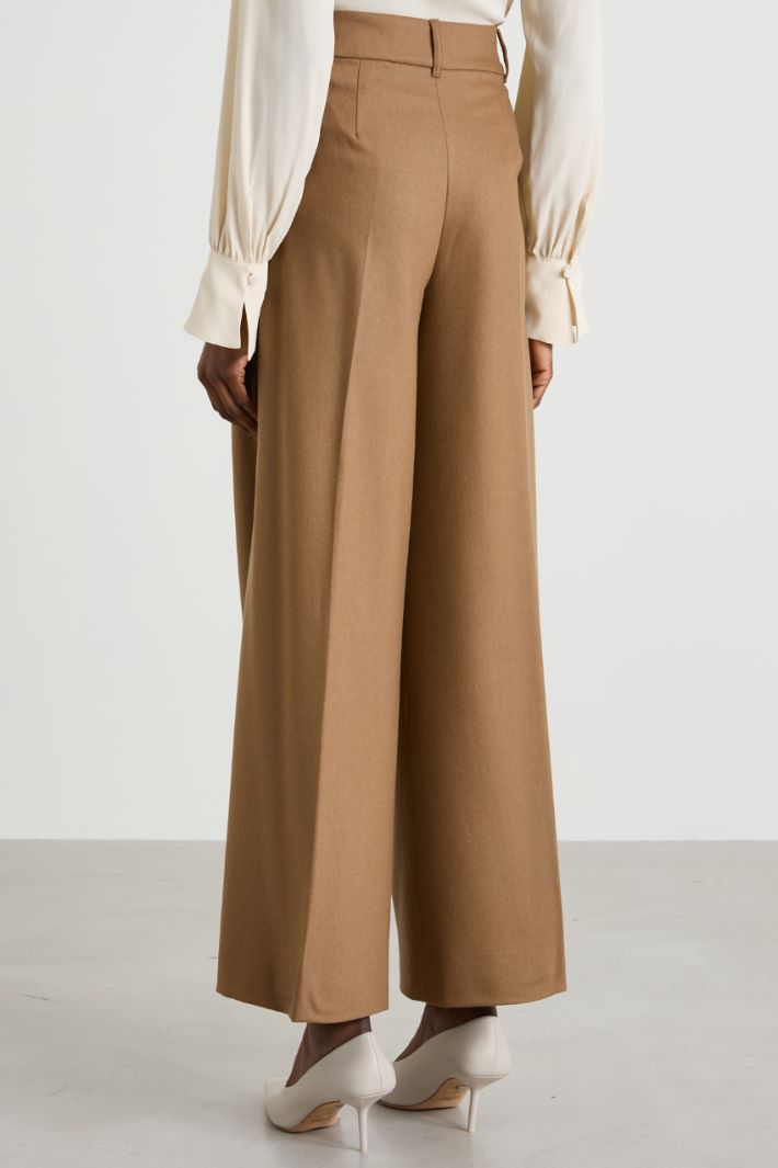 Flannel wide-leg trousers Intrend - 3
