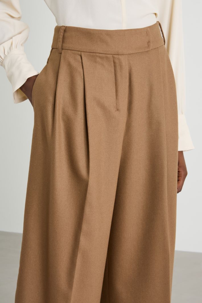 Flannel wide-leg trousers Intrend - 4