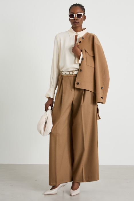 Flannel wide-leg trousers Intrend