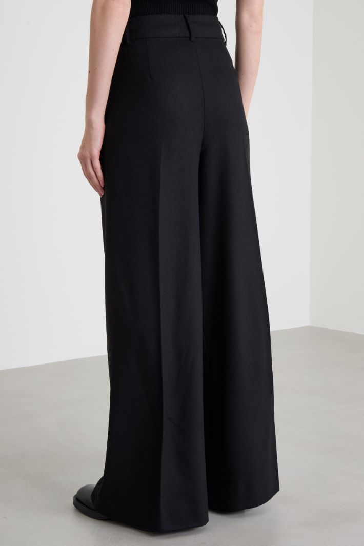 Flannel wide-leg trousers Intrend - 3