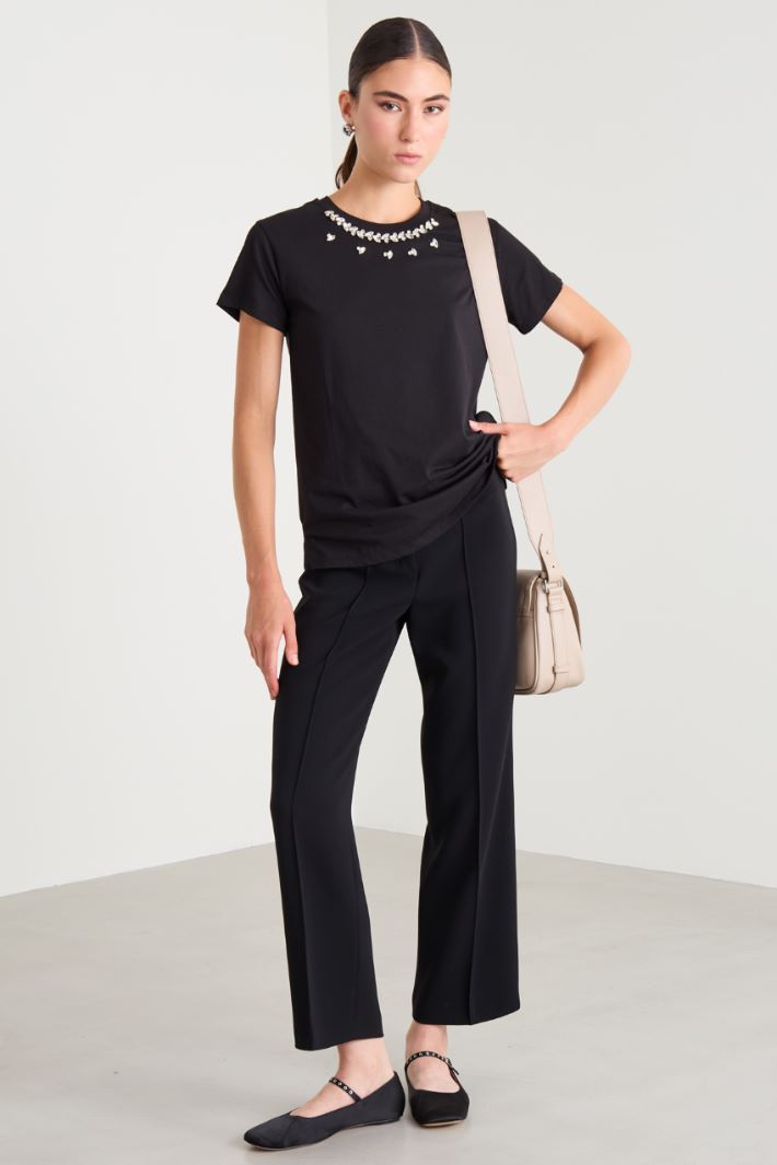 Pantaloni dritti in cady Intrend