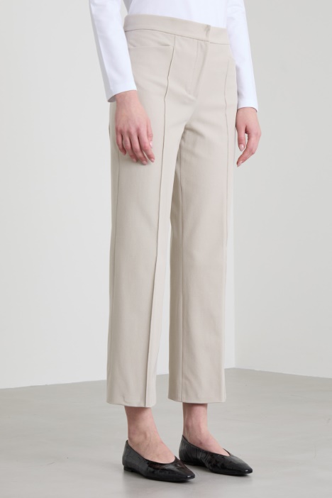 Pantaloni in tessuto diagonale