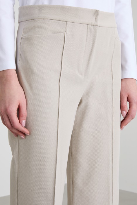 Pantaloni in tessuto diagonale