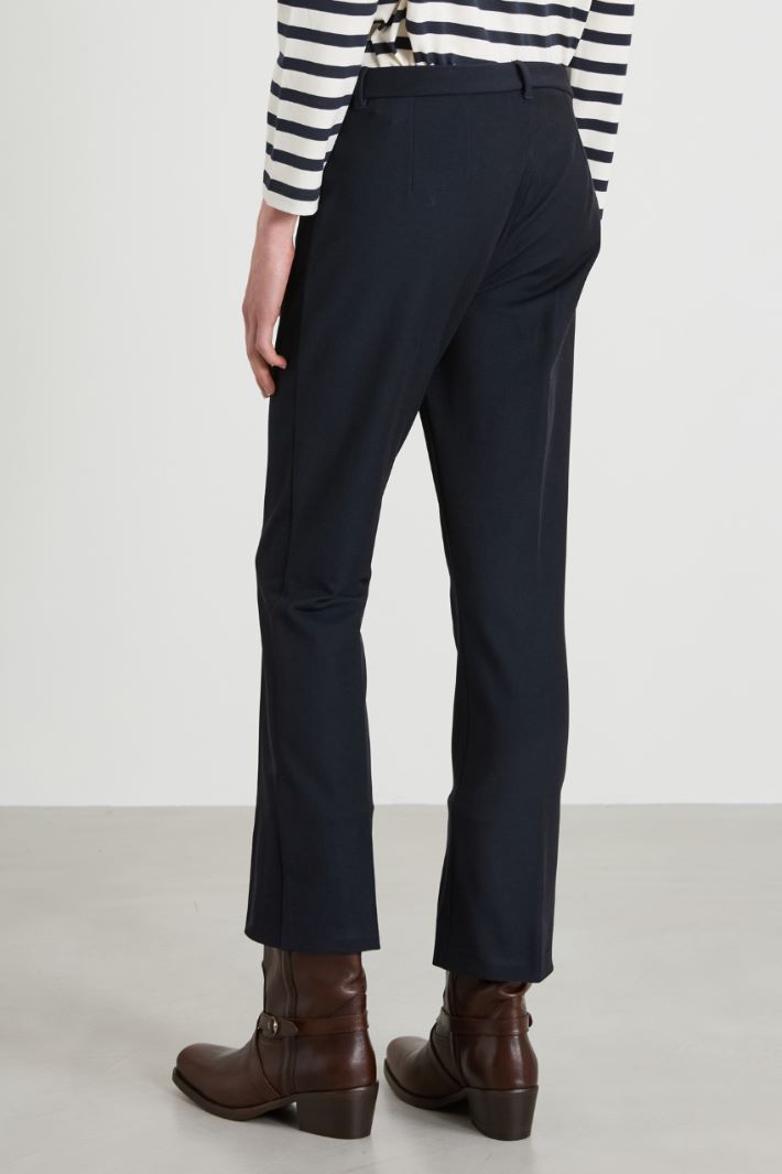 Pantaloni in diagonale di cotone Intrend - 3