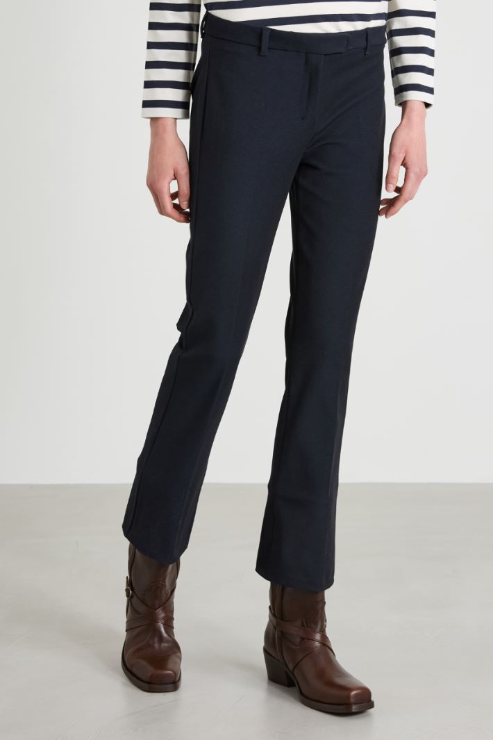 Pantaloni in diagonale di cotone Intrend - 2