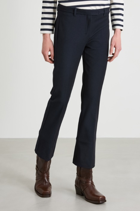 Pantaloni in diagonale di cotone