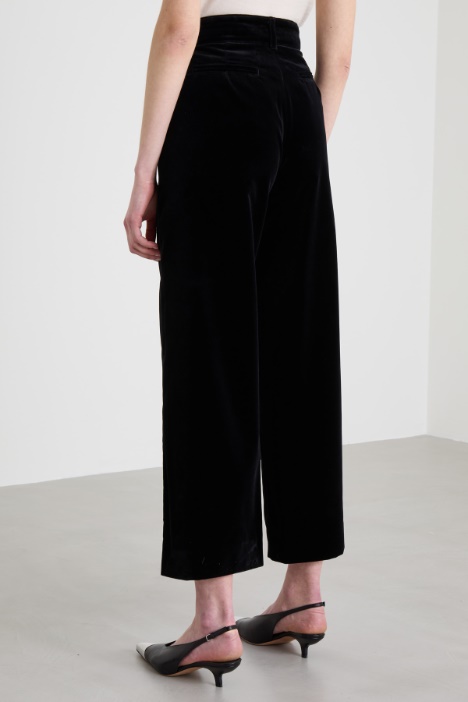 Pantaloni ampi in velluto