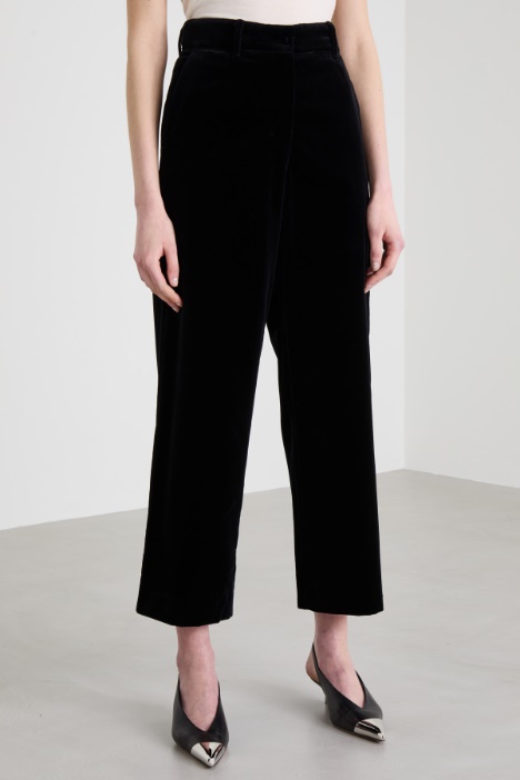 Pantaloni ampi in velluto