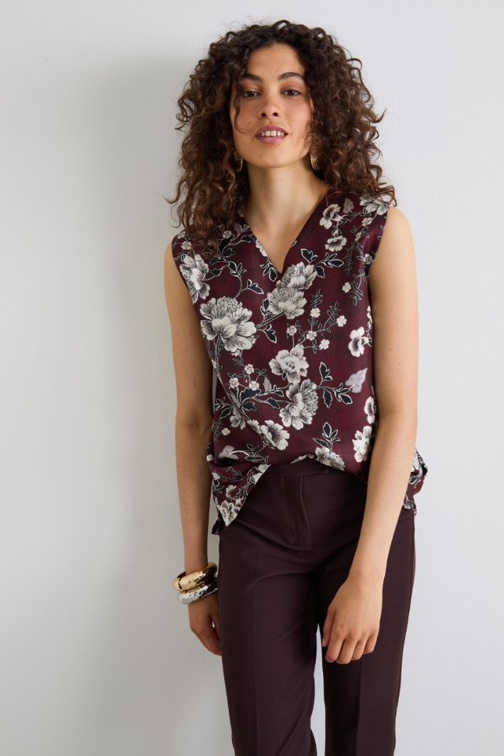 Reversible silk top Intrend - 5