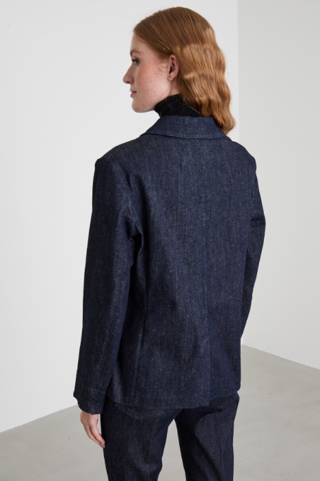 Blazer dritto in denim