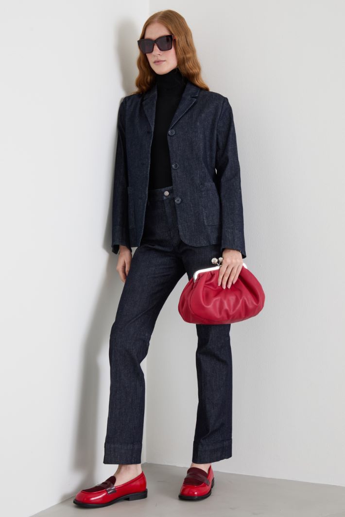 Straight denim blazer Intrend - 3