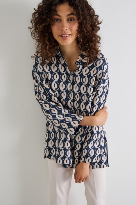 Camicia reversibile in seta