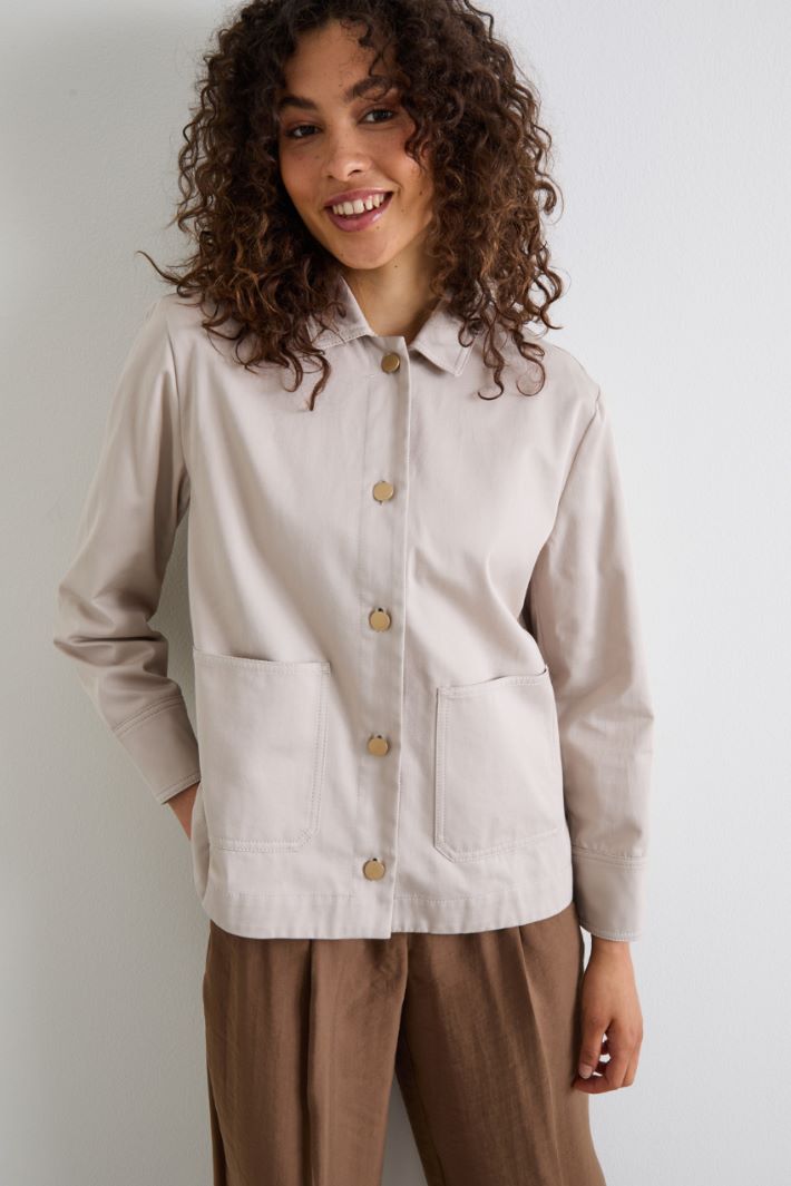 Cotton gabardine jacket Intrend - 4
