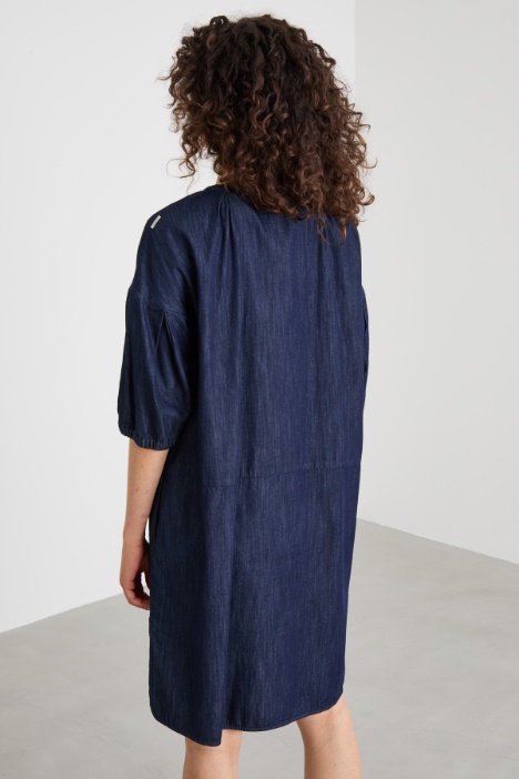 Abito corto in denim leggero