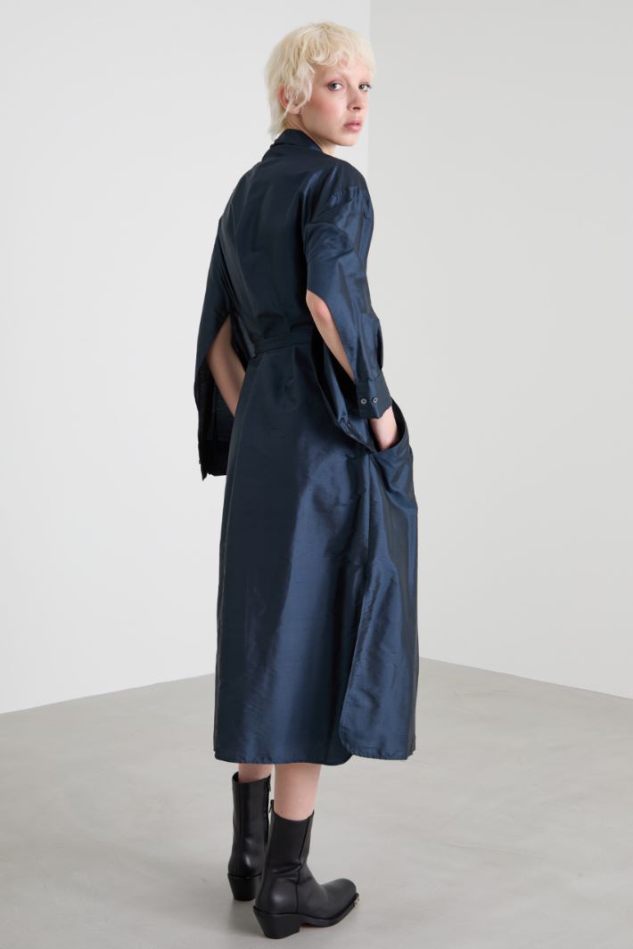 Silk shantung dress Intrend - 3