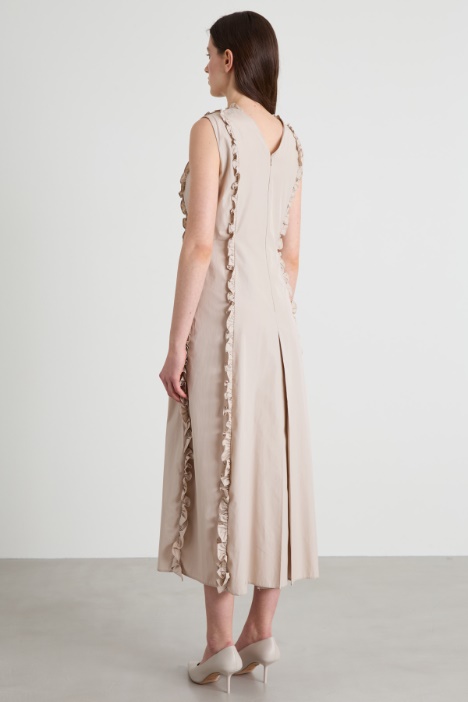 Abito in popeline con ruches