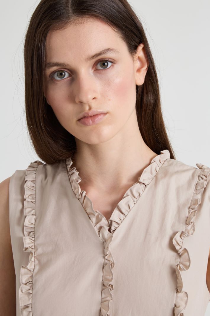 Poplin dress with frills Intrend - 4