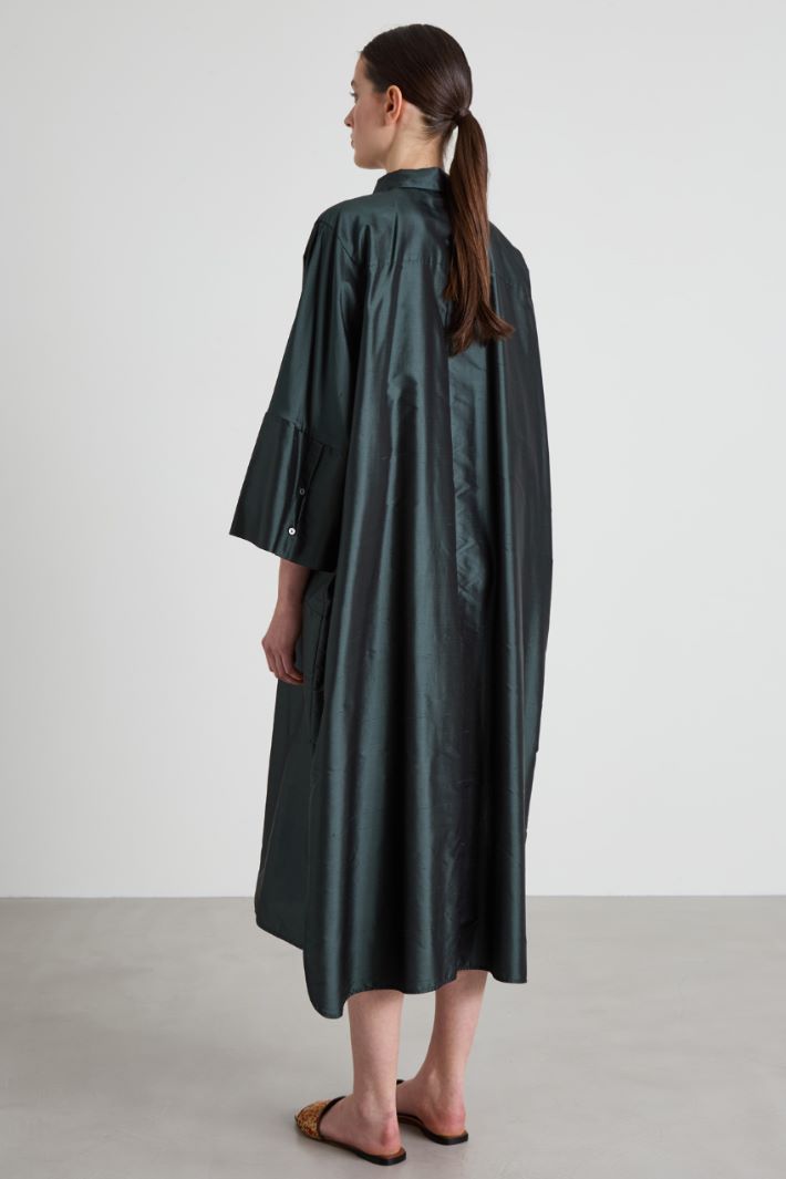 Silk shantung shirt dress Intrend - 3