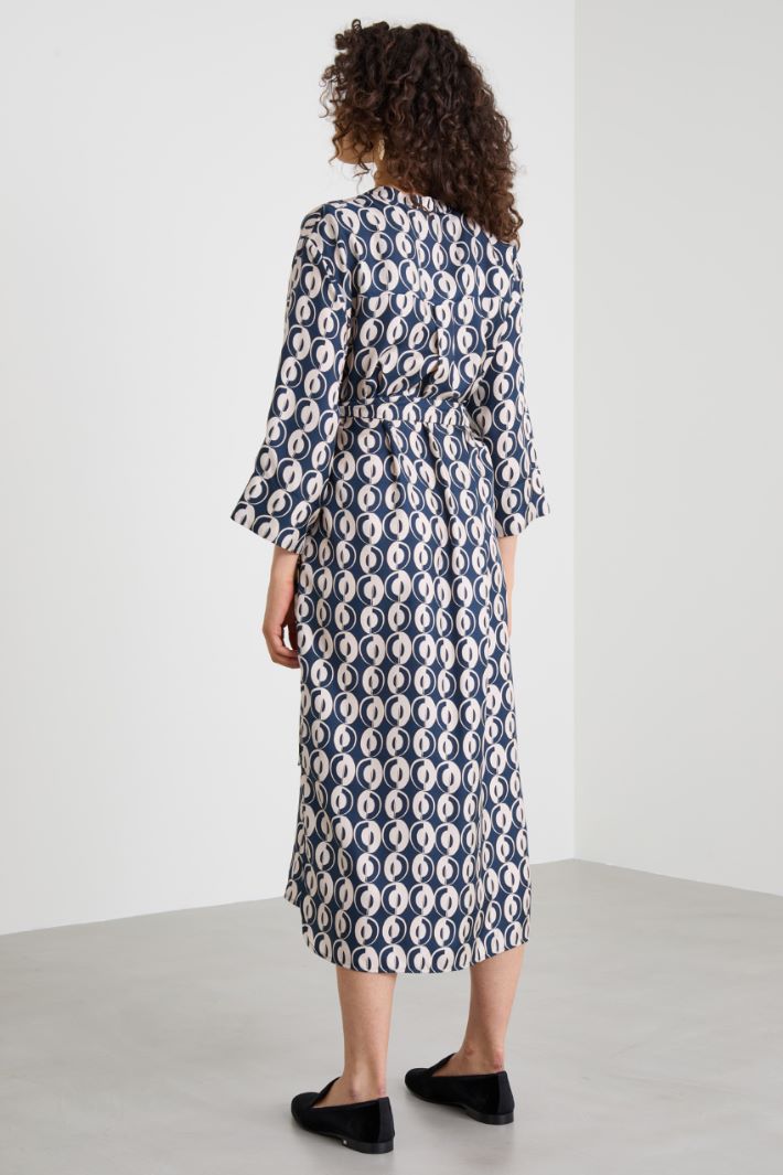 Printed silk dress Intrend - 3
