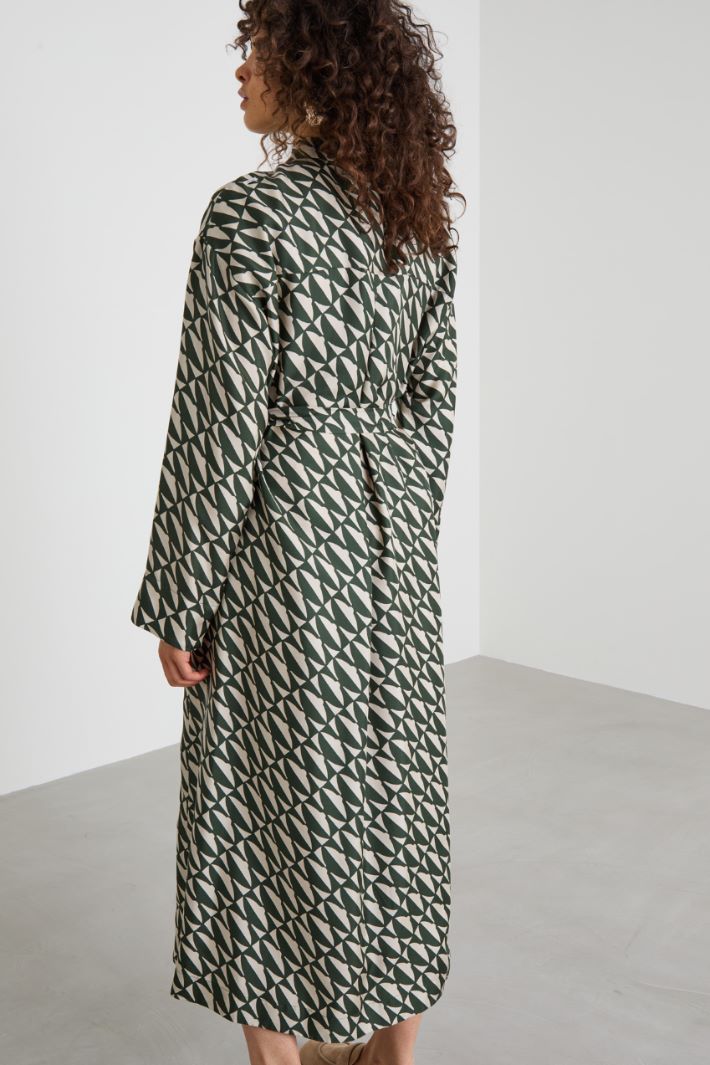 Silk twill shirt dress Intrend - 3