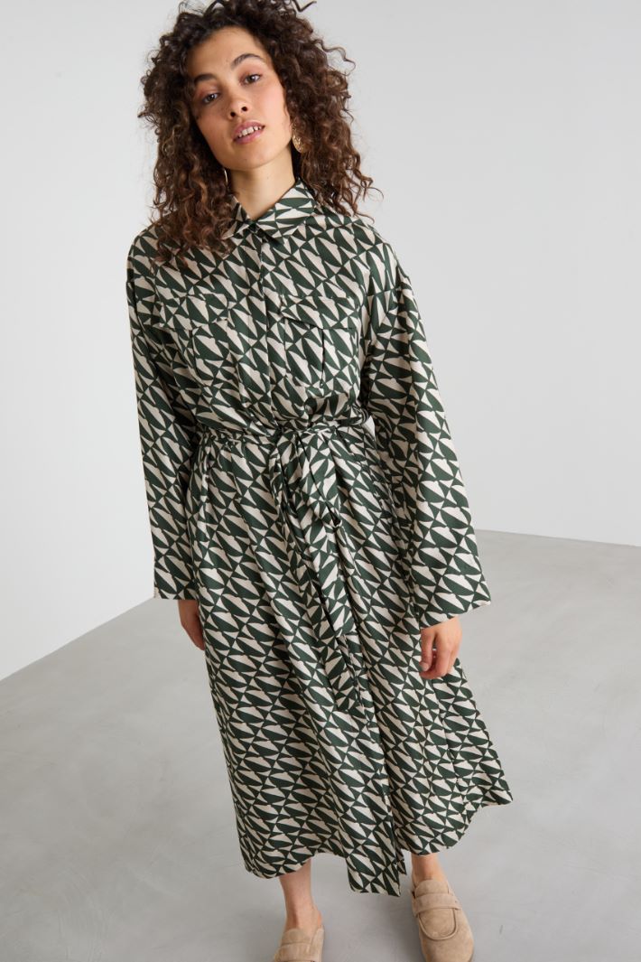 Silk twill shirt dress Intrend - 2