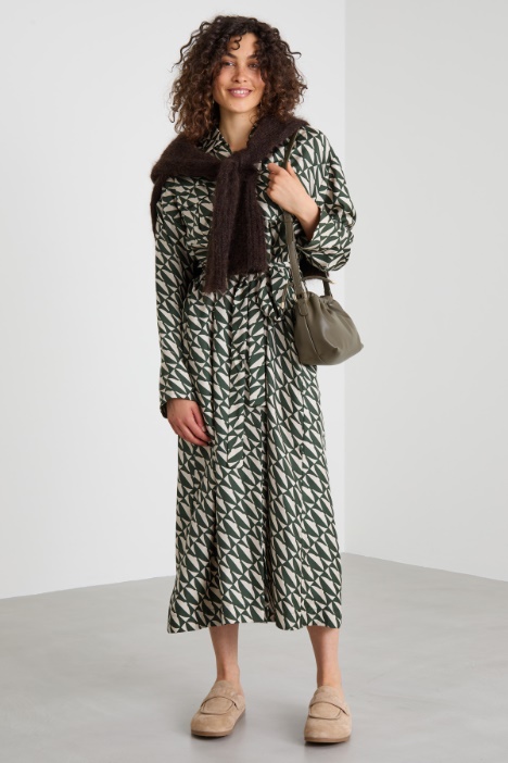 Silk twill shirt dress Intrend