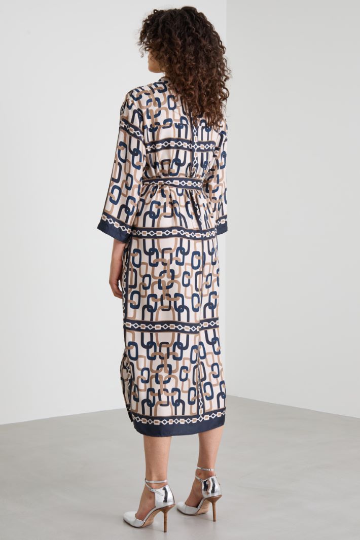 Vestido de sarga de seda Intrend - 3