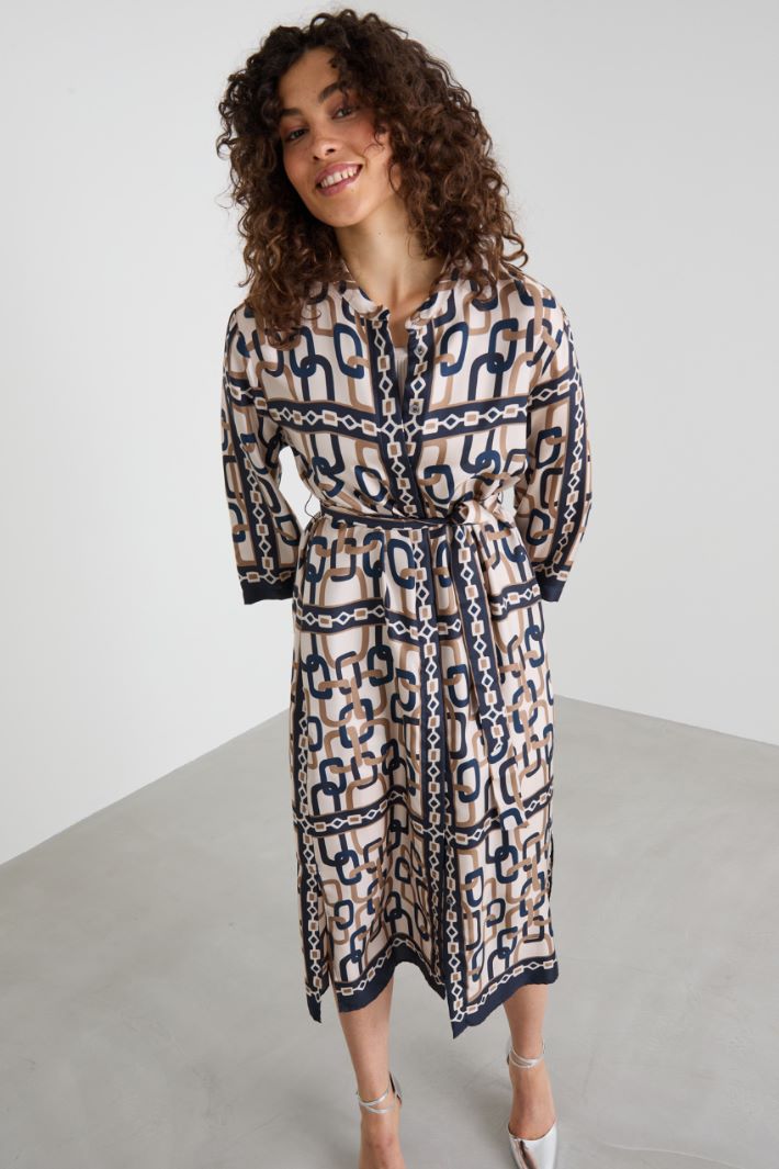 Vestido de sarga de seda Intrend - 2